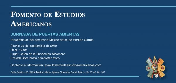 Presentación del seminario México antes de Hernán Cortés. Madrid. Septiembre 2019